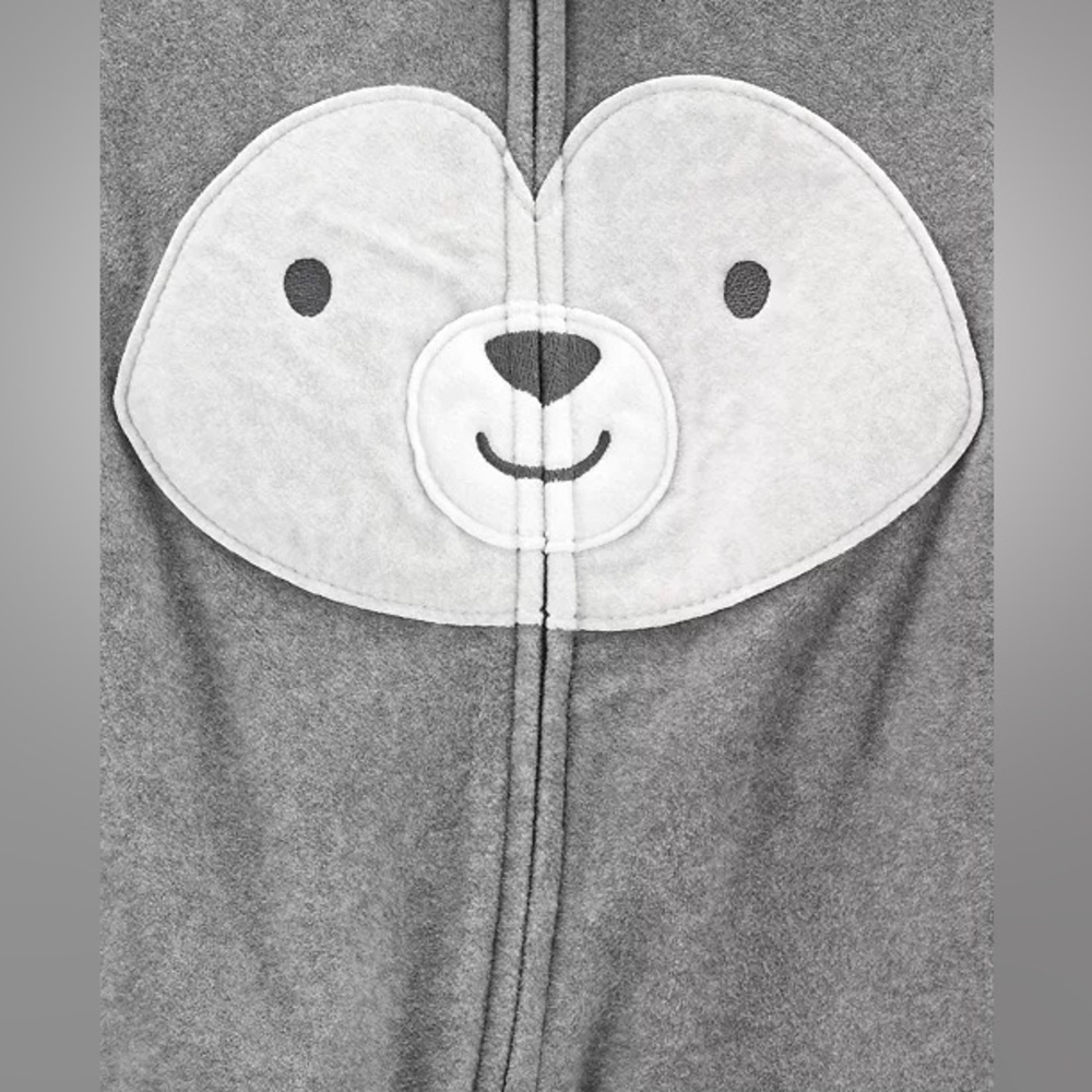 Carter's Baby Boys 1-Pc. Husky Face Fleece Footed Pajamas Size 3T - Picture 2 of 7